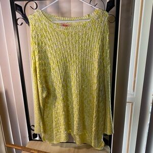 EVRI Yellow Crew Neck Lightweight Sweater